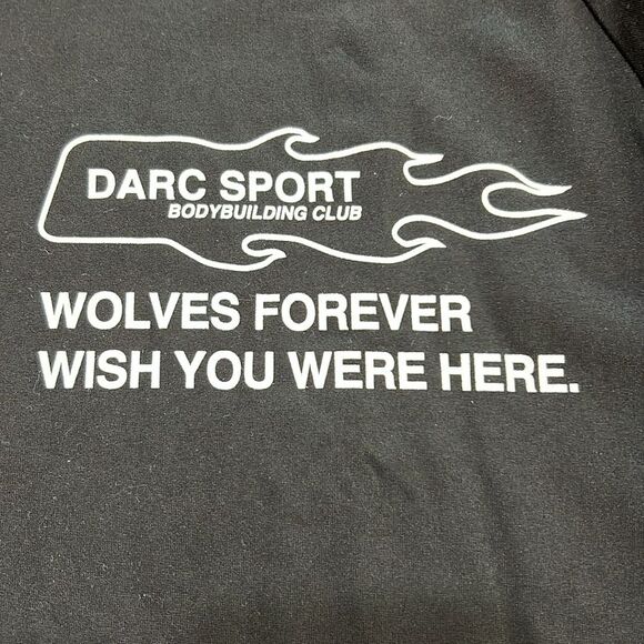 Darc Sport “FORGED” Black Raglan Wolf Graphic Tee L NWT Streetwear Premium Fit - Picture 6 of 10